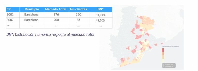 mapa y lista detallada